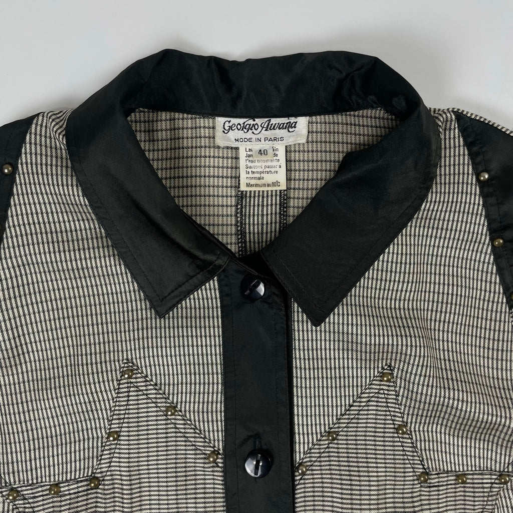 EURO VINTAGE / スタッズデザインシャツ MADE IN FRANCE SIZE:40