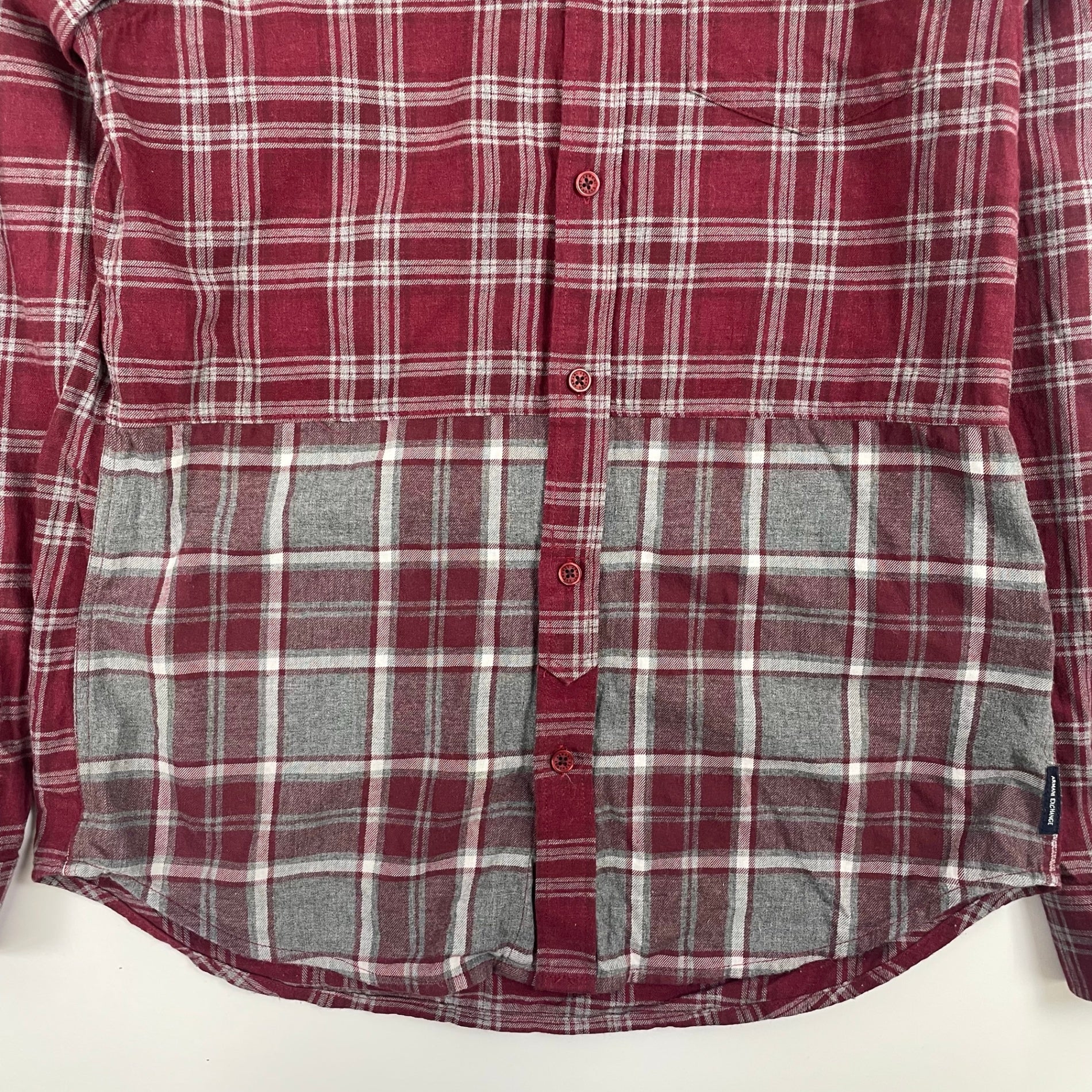 ARMANI EXCHANGE アルマーニ エクスチェンジ / グラデーションチェックシャツ 参考定価：25,000程度 SIZE：M