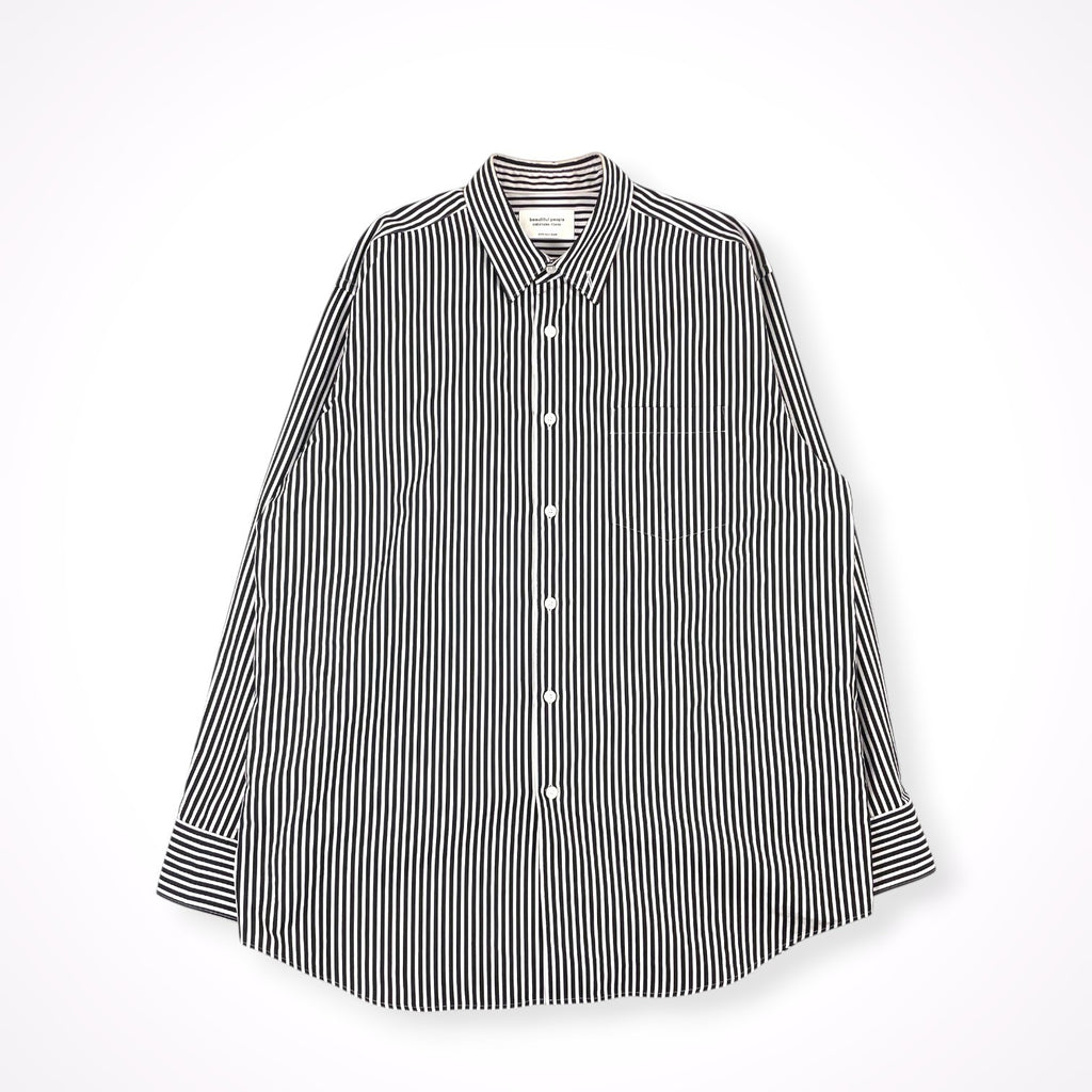 beautiful people / stripe river chin warmer shirt 参考定価：43,000+tax SIZE:40