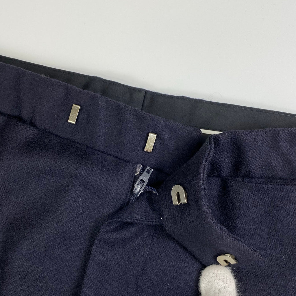 【04AW wave期】 RAF SIMONS ラフシモンズ / エンブロイダリー ミニマル スラックス ネイビー SIZE:46