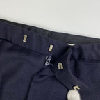 【04AW wave期】 RAF SIMONS ラフシモンズ / エンブロイダリー ミニマル スラックス ネイビー SIZE:46