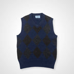 PRADA プラダ / アルパカアーガイルニットベスト Made In Peru SIZE:46