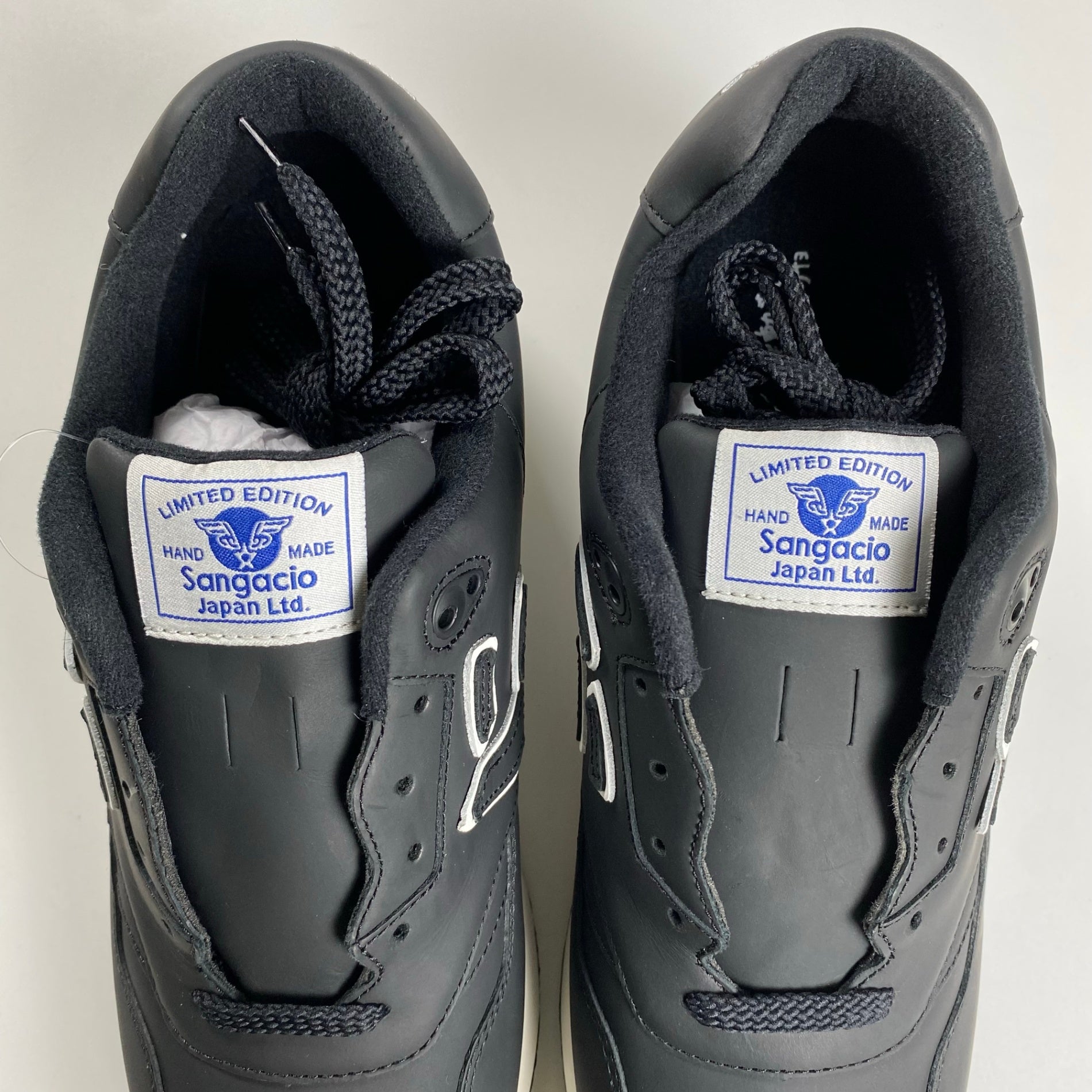 【未使用】 SANGACIO サンガッチョ / Be BLACK STONE オイルドレザー スニーカー 100足限定 参考定価：26,000+tax