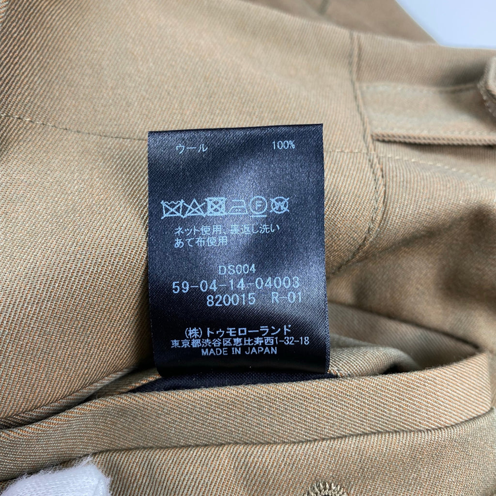 CABaN キャバン / ウールギャバジンツイル 1タックストレートパンツ 参考定価：38,000+tax SIZE:L