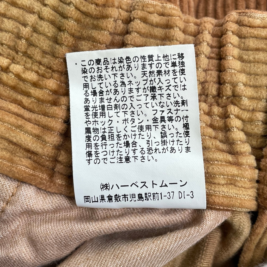 HARVESTY ハーベスティ / コーデュロイサーカスパンツ ブラウン 参考定価：17,800+tax SIZE:2