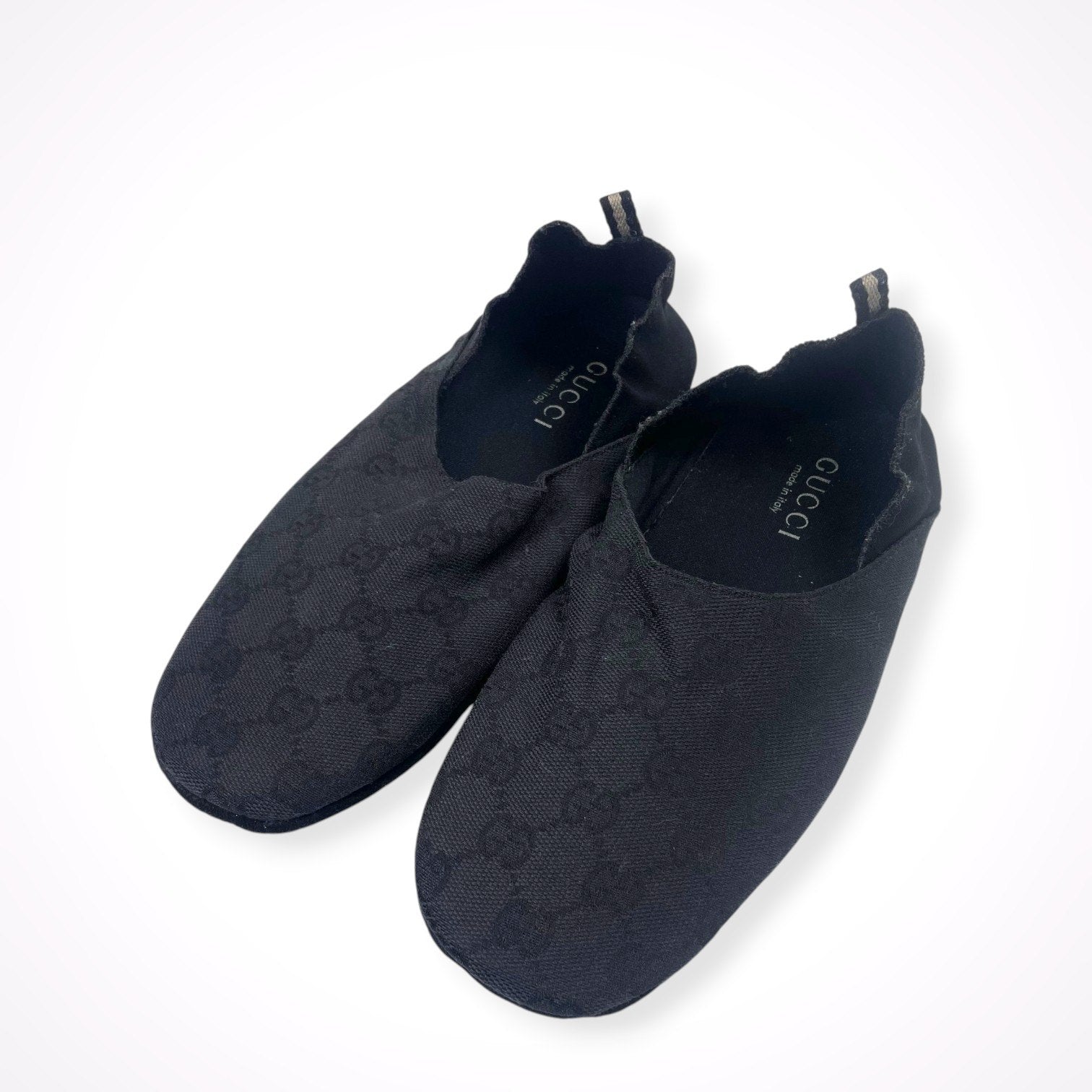 GUCCI / GGキャンバス ルームシューズ ブラック SIZE:36 1/2