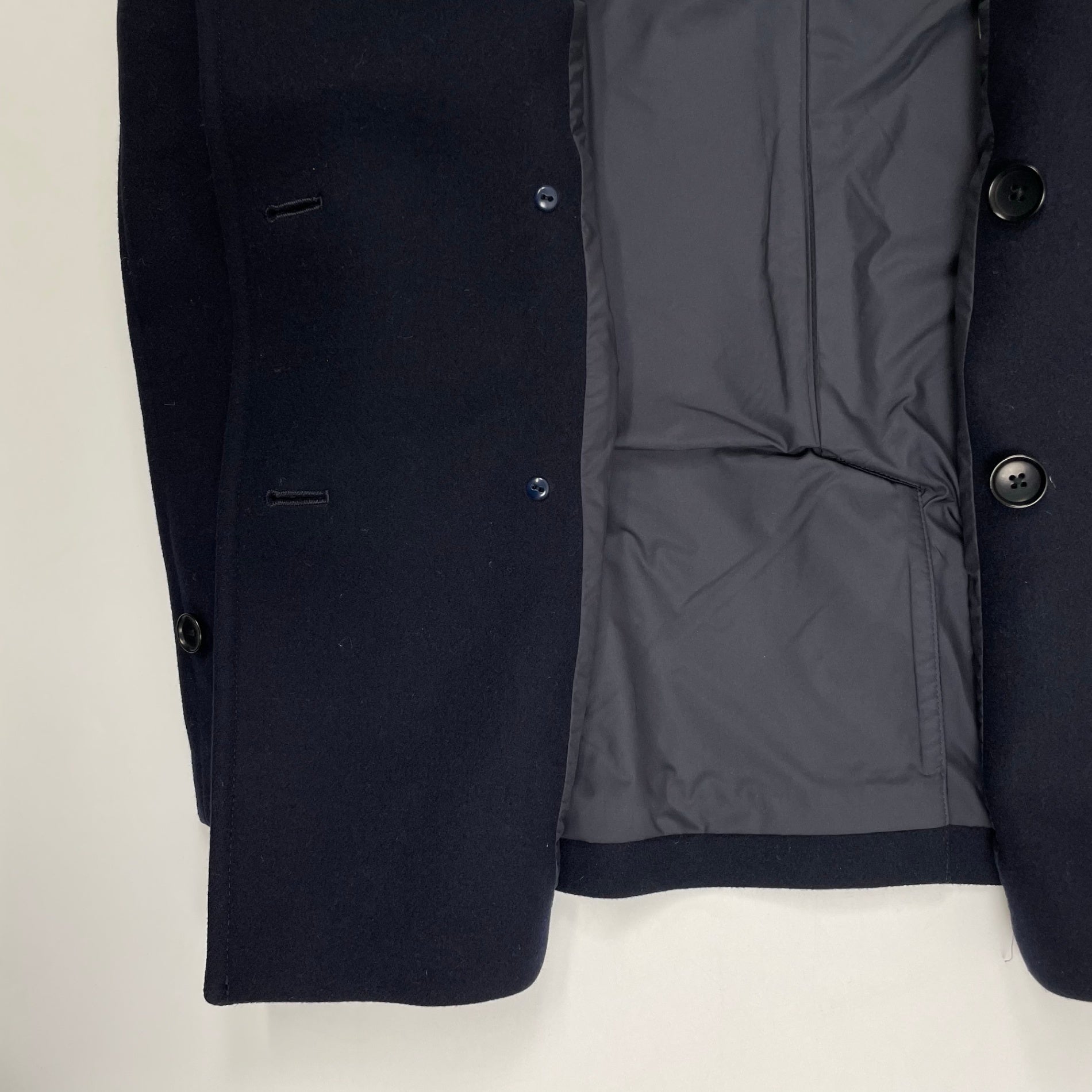 SHIPS シップス / SUPER140's Pコート ネイビー 参考定価：40,000程度 SIZE:S