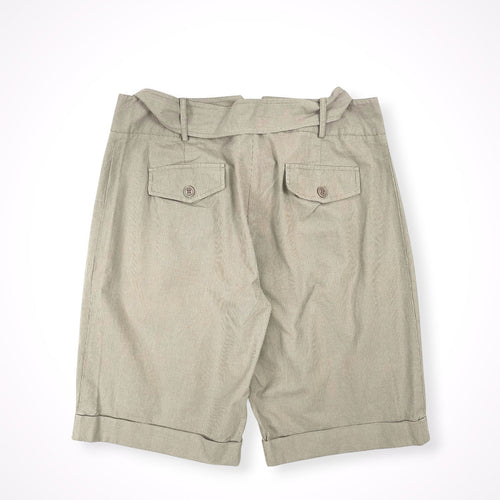 CRISTINA GAVIOLI / コットンリネンベルテッドハーフパンツ SIZE:46