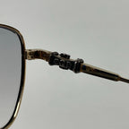 CHROME HEARTS / MAGNUMⅡ ケース付 度なしカラーレンズ ゴールドフレーム SIZE:57□20-135