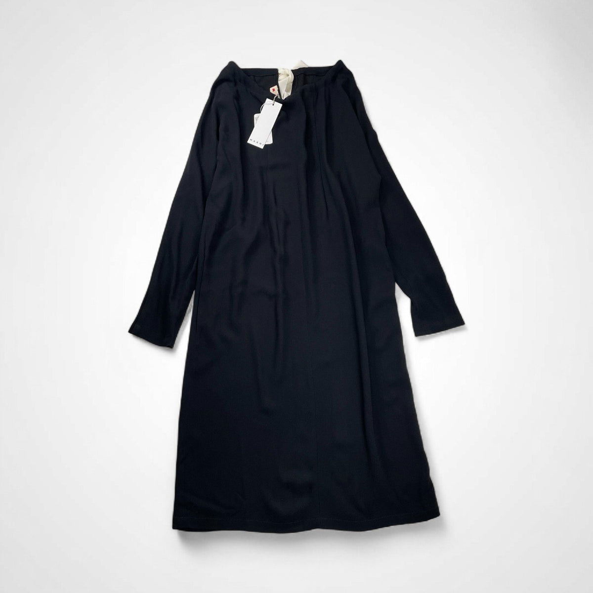 MARNI マルニ / バックリボン フロントギャザーワンピース 未使用品 参考定価：148,000+tax SIZE：42(L程度)