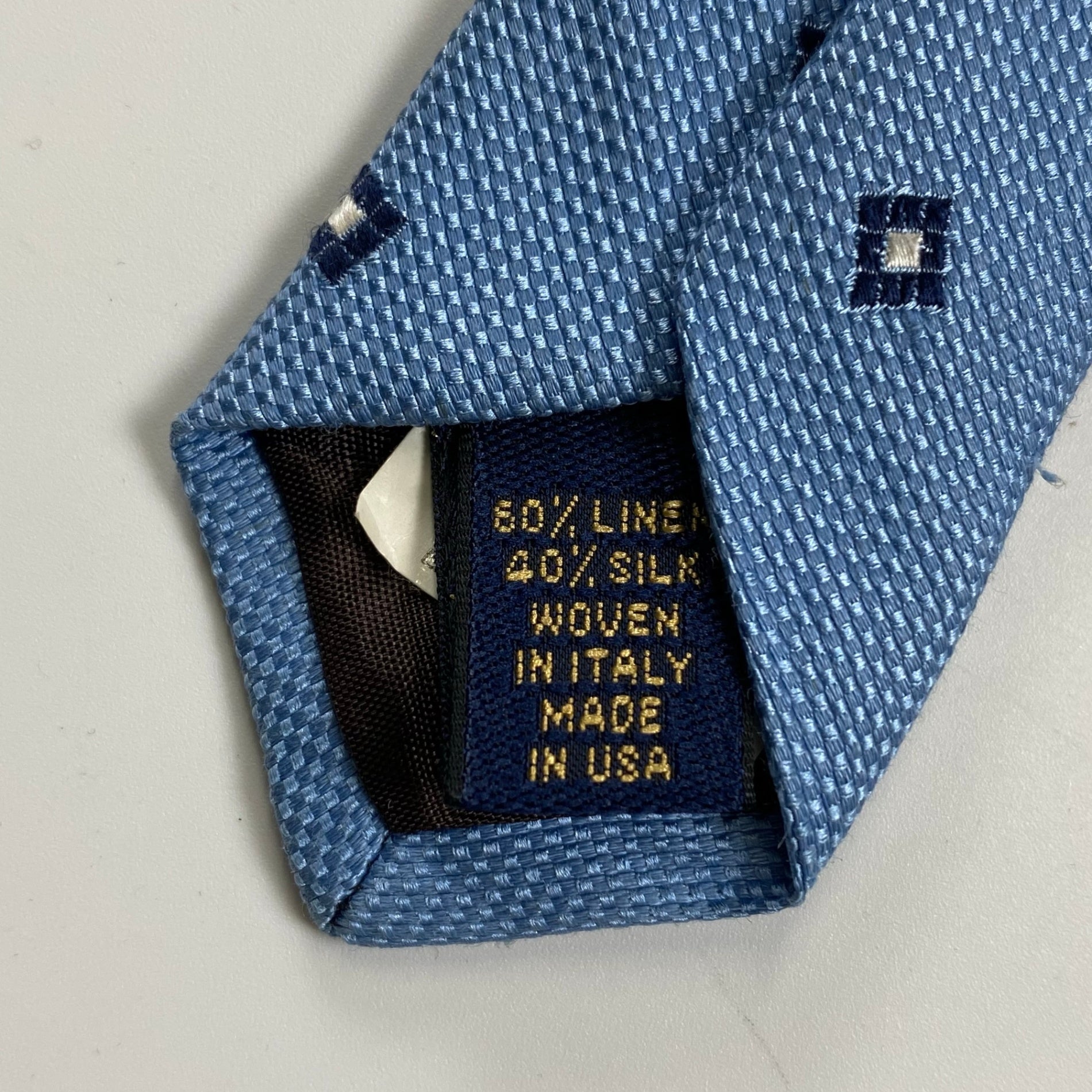 Brooks Brothers ブルックスブラザーズ / リネン×シルク ネクタイ MADE IN USA 大剣幅：約9.5cm