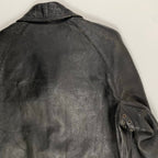 EURO VINTAGE ユーロヴィンテージ / 6-70s フレンチレザーカーコート ステアハイド デニム裏地 SIZE:M程度