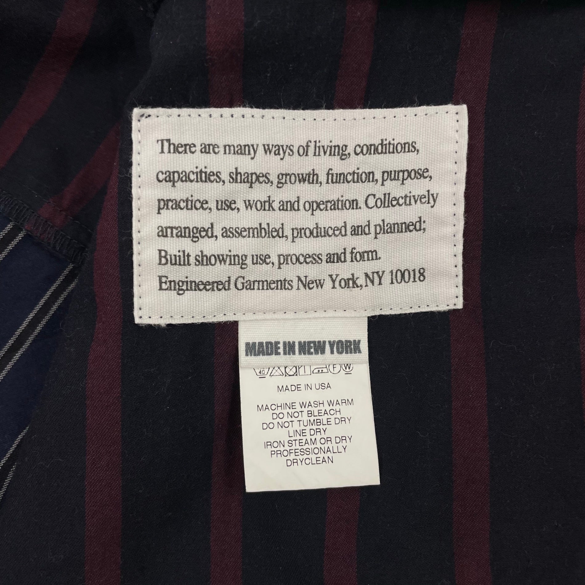 ENGINEERED GARMENTS / Loiter Jacket Regimental St. 参考定価：54,000+tax SIZE:S(L程度)