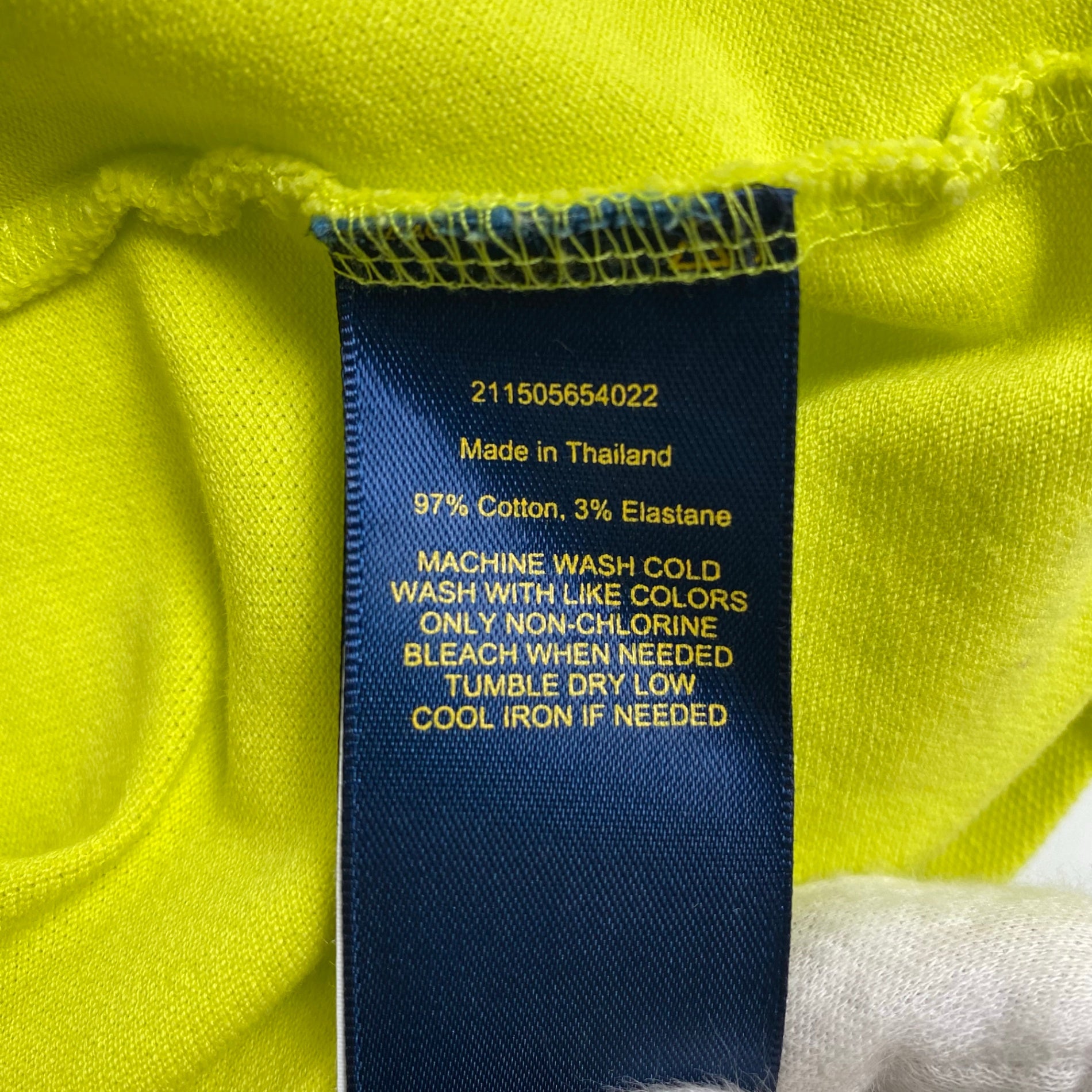 POLO RALPH LAUREN ポロ ラルフローレン / ポロシャツ ポニー付 イエロー 5つボタン 参考定価：20,000程度 SIZE：S