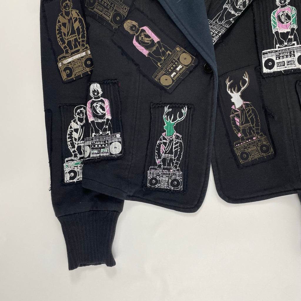 Livll.o リブルオー / 「ラジカセ」パッチワークジャケット MADE IN ITALY SIZE:XS-S程度