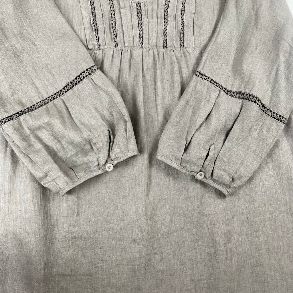 120％ LINO × ANNA BASSANI / コラボ リネンワンピース イタリア製 SIZE:42