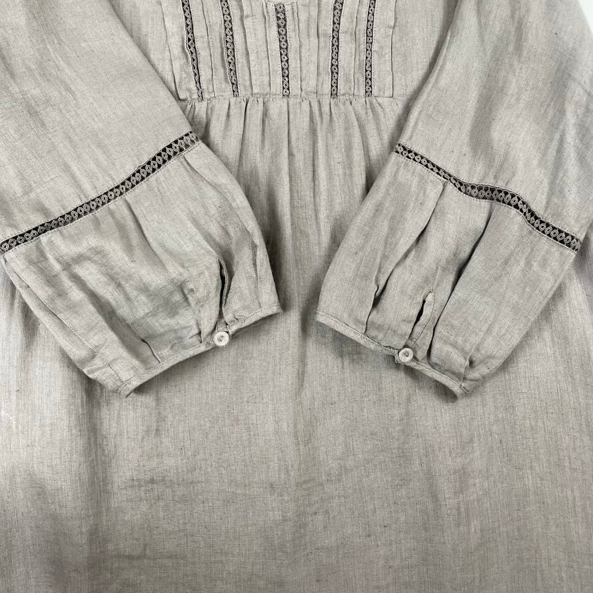 120％ LINO × ANNA BASSANI / コラボ リネンワンピース イタリア製 SIZE:42