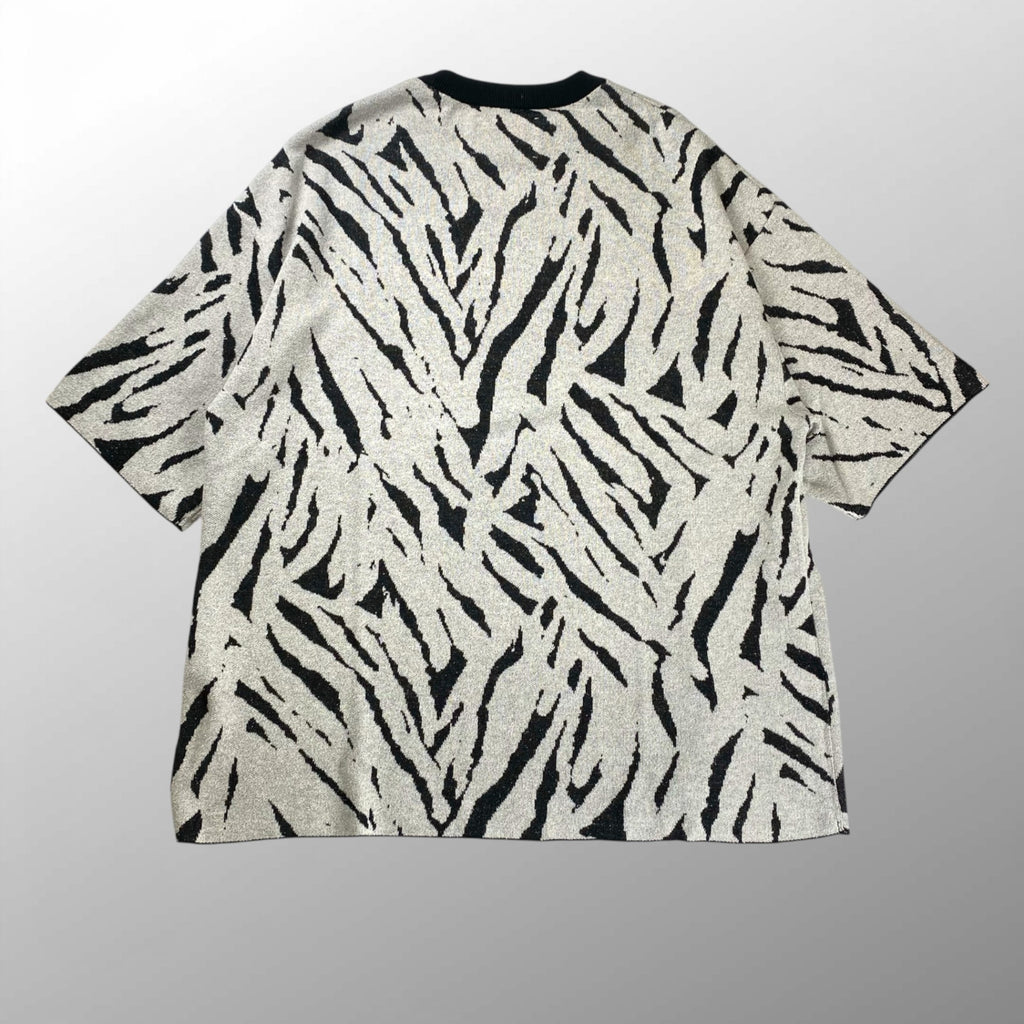 MAISON SPECIAL メゾンスペシャル / プライムオーバーゼブラ柄ジャガードクルーネックパイルサマーニット ユニセックス SIZE：01