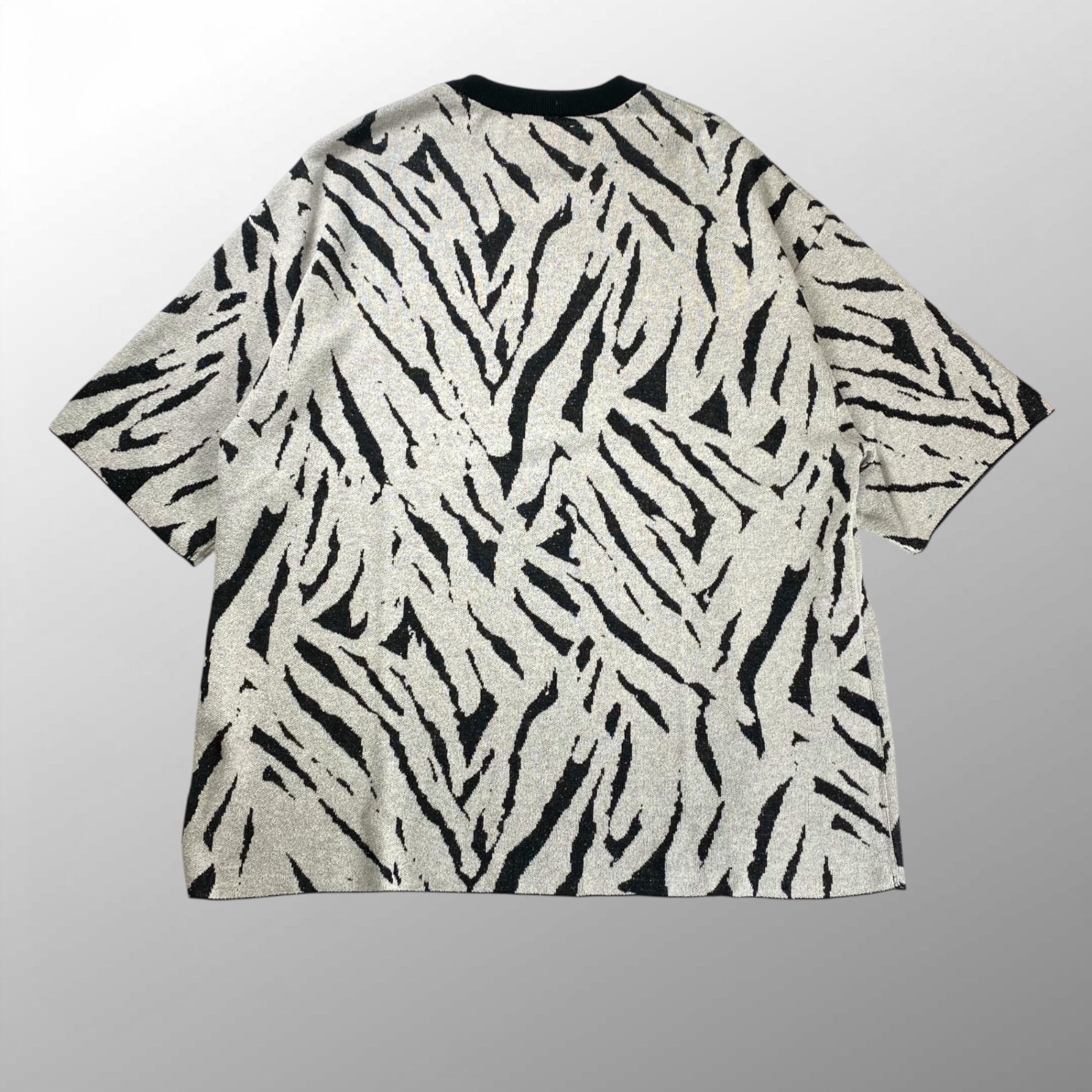 MAISON SPECIAL メゾンスペシャル / プライムオーバーゼブラ柄ジャガードクルーネックパイルサマーニット ユニセックス SIZE：01