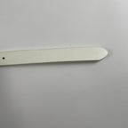 COMME des GARCONS HOMME PLUS コムデギャルソン オムプリュス / ホワイトレザーナローベルト PQ-K303 全長118cm 12穴 75-102.5cm