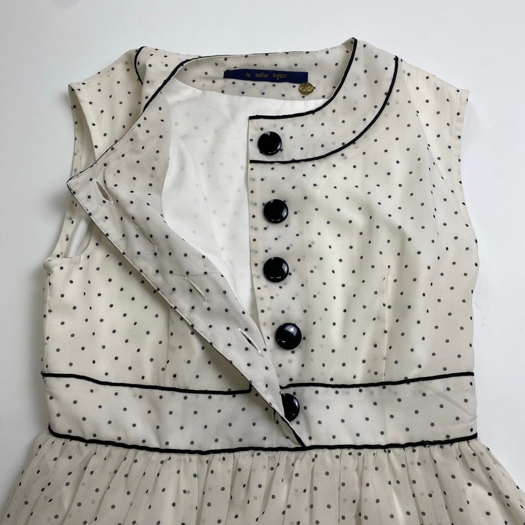 an another angelus アン アナザー アンジェラス / 配色ラインシアードットワンピース 参考定価：16,000+tax