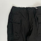 SAGE DE CRET サージュデクレ BEAMS取扱い / 製品染めコットンリネンカーゴパンツ 未使用品 ブラック 参考定価：22,000+tax SIZE:L
