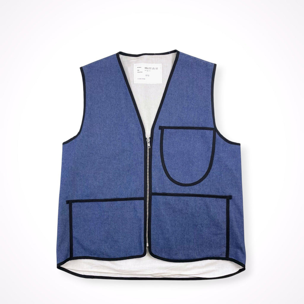CAMIEL FORTGENS / ジップアップデニムベスト 参考定価：63,500程度 SIZE：M