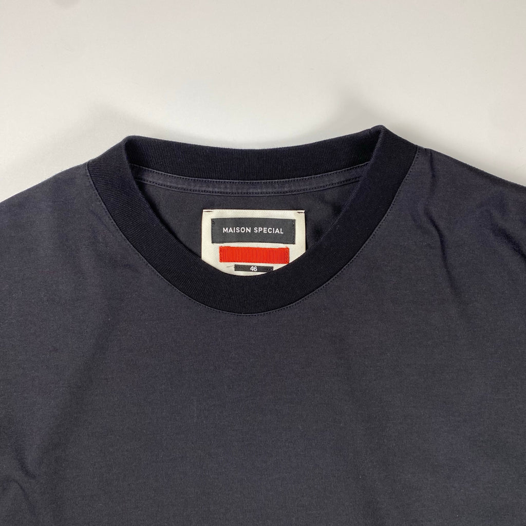 MAISON SPECIAL メゾンスペシャル / 110/2サイロプレミアム天竺プライムオーバーロングスリーブTシャツ SIZE：46