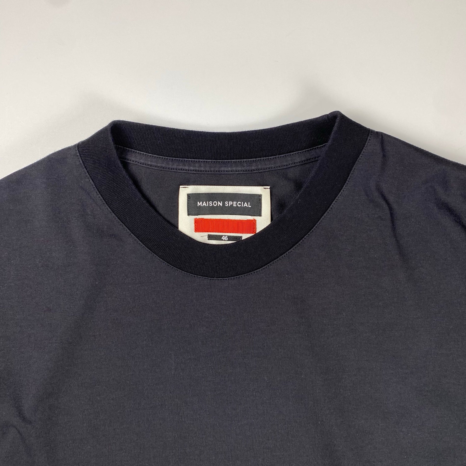 MAISON SPECIAL メゾンスペシャル / 110/2サイロプレミアム天竺プライムオーバーロングスリーブTシャツ SIZE：46