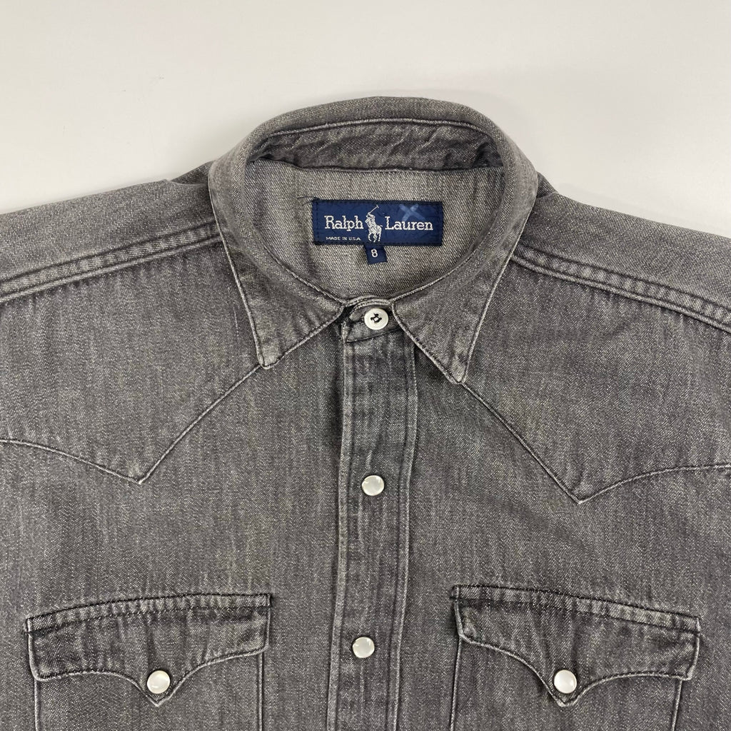 Ralph Lauren / USA製90sブラックデニムシャツ SIZE：8