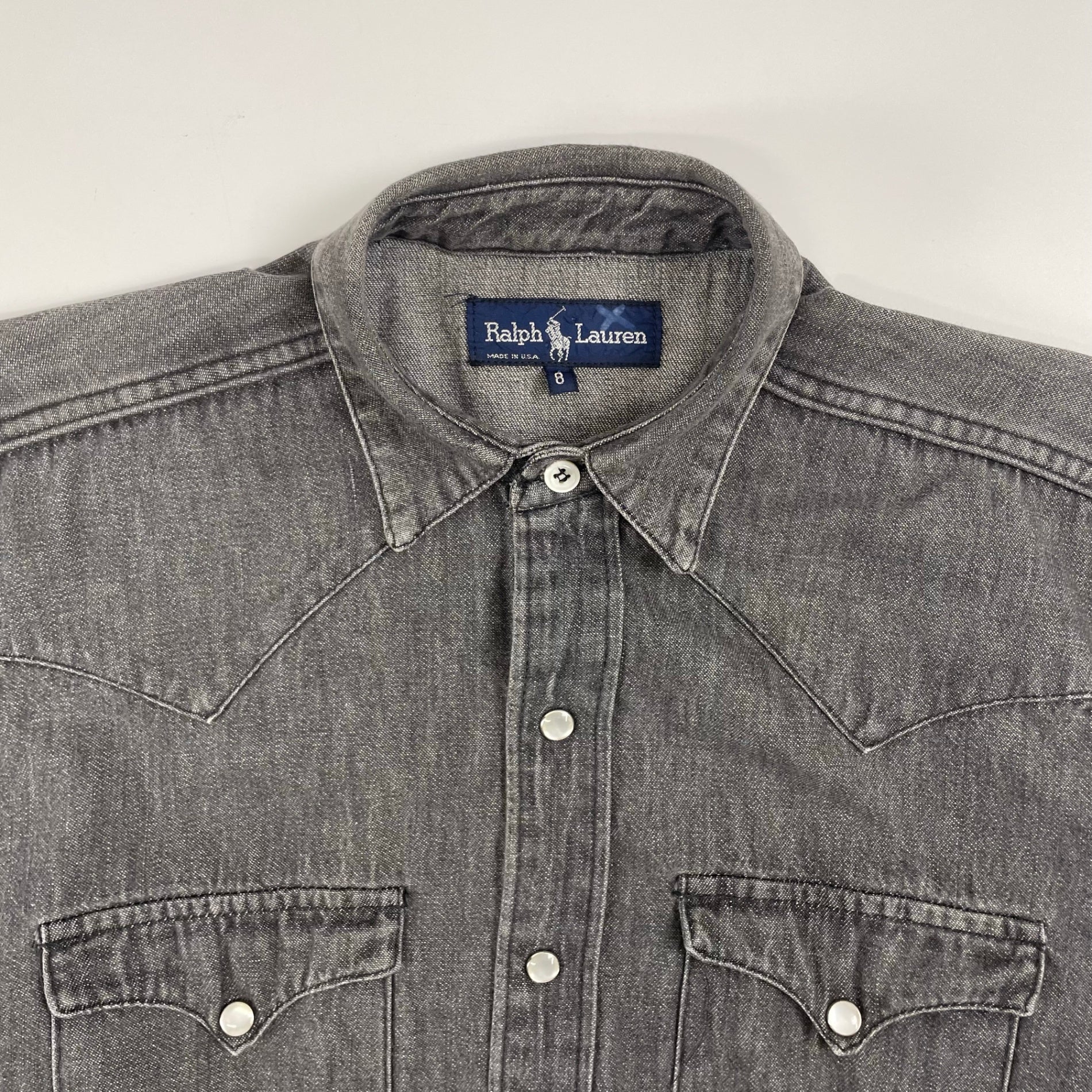 Ralph Lauren / USA製90sブラックデニムシャツ SIZE：8