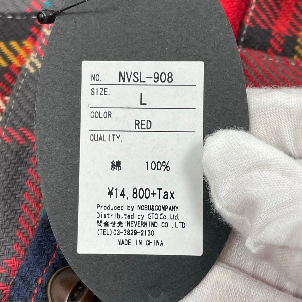 vanson / ヘビーネルチェック パッチワークシャツ 未使用品 参考定価：15,800+tax SIZE:L