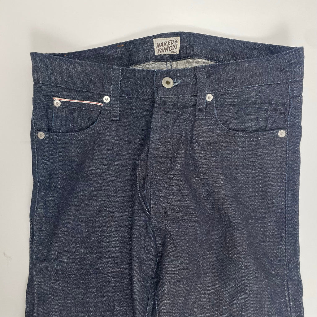 NAKED＆FAMOUS ネイキッド&フェイマス / Indigo Broken Twill Selvedge セルビッジデニムパンツ 参考定価：35,000程度 SIZE:31