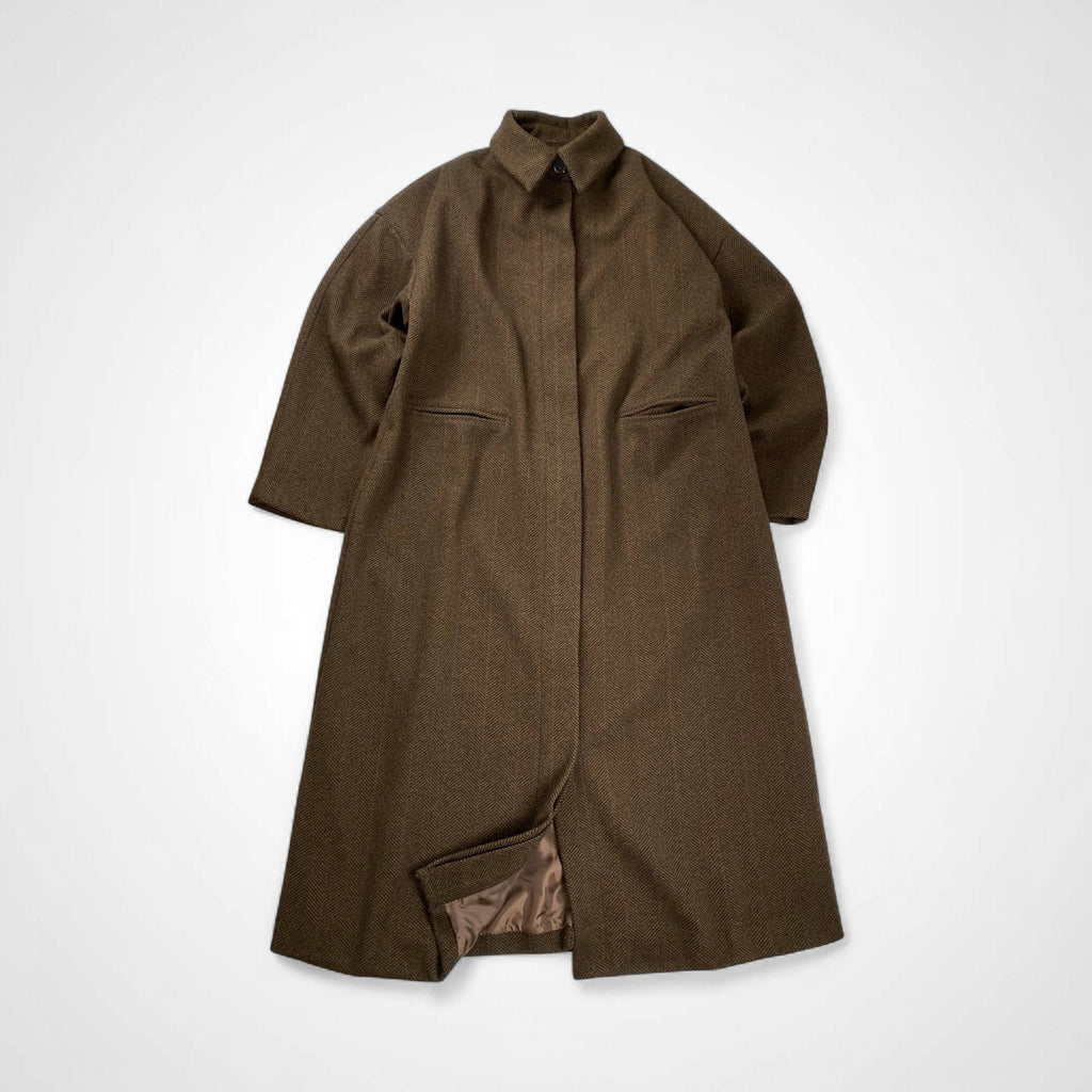 SELECT MOCA セレクト モカ / ヘリンボーンロングステンカラーコート sonさんコラボ SIZE：FREE