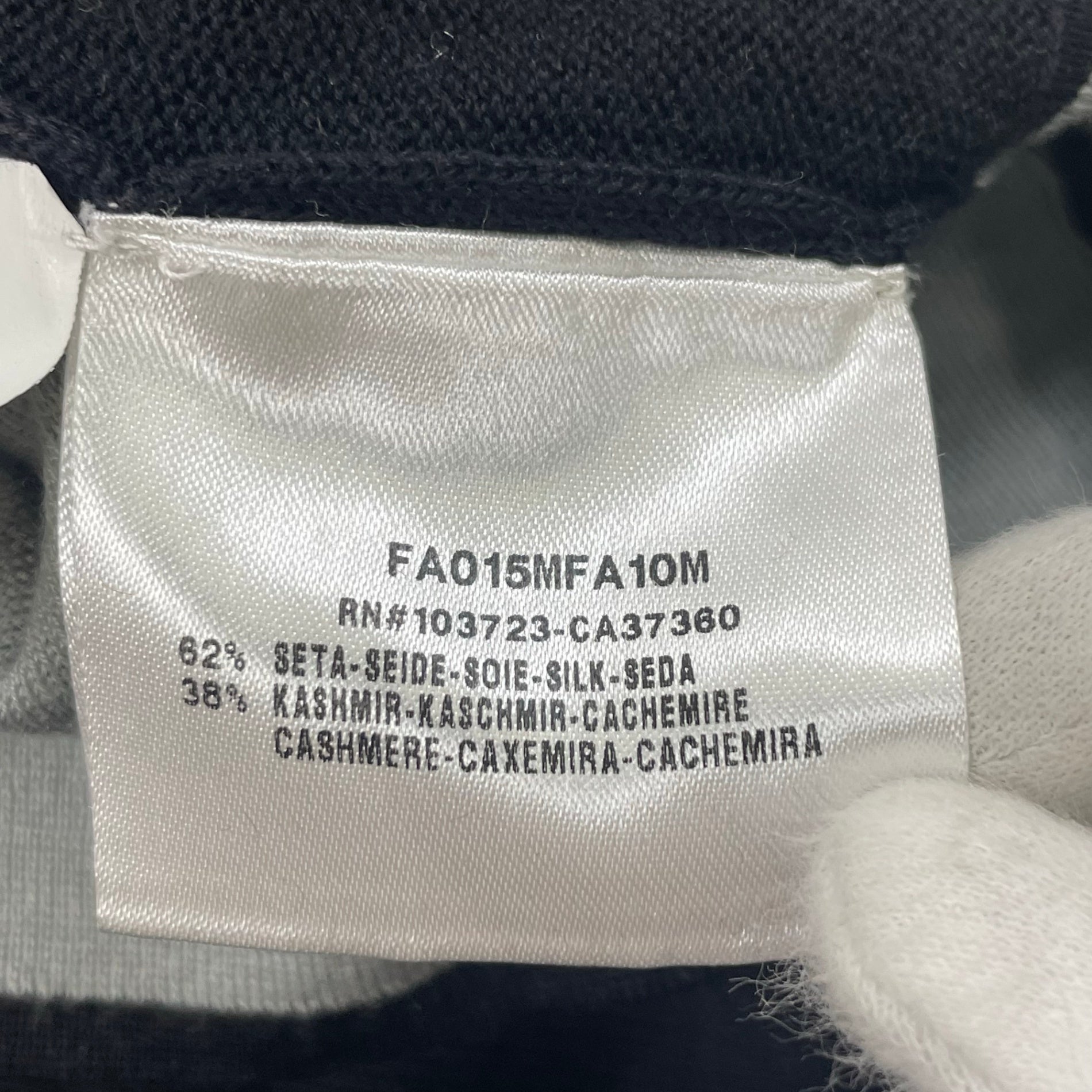 GIORGIO ARMANI ジョルジオ アルマーニ / シルクカシミヤノースリーブニット タグ付 参考定価：150,000程度 SIZE:42