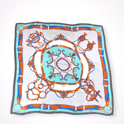 manipuri / 「クラシックベルト」シルクスカーフ 参考定価：18,000程度 SIZE:88×88