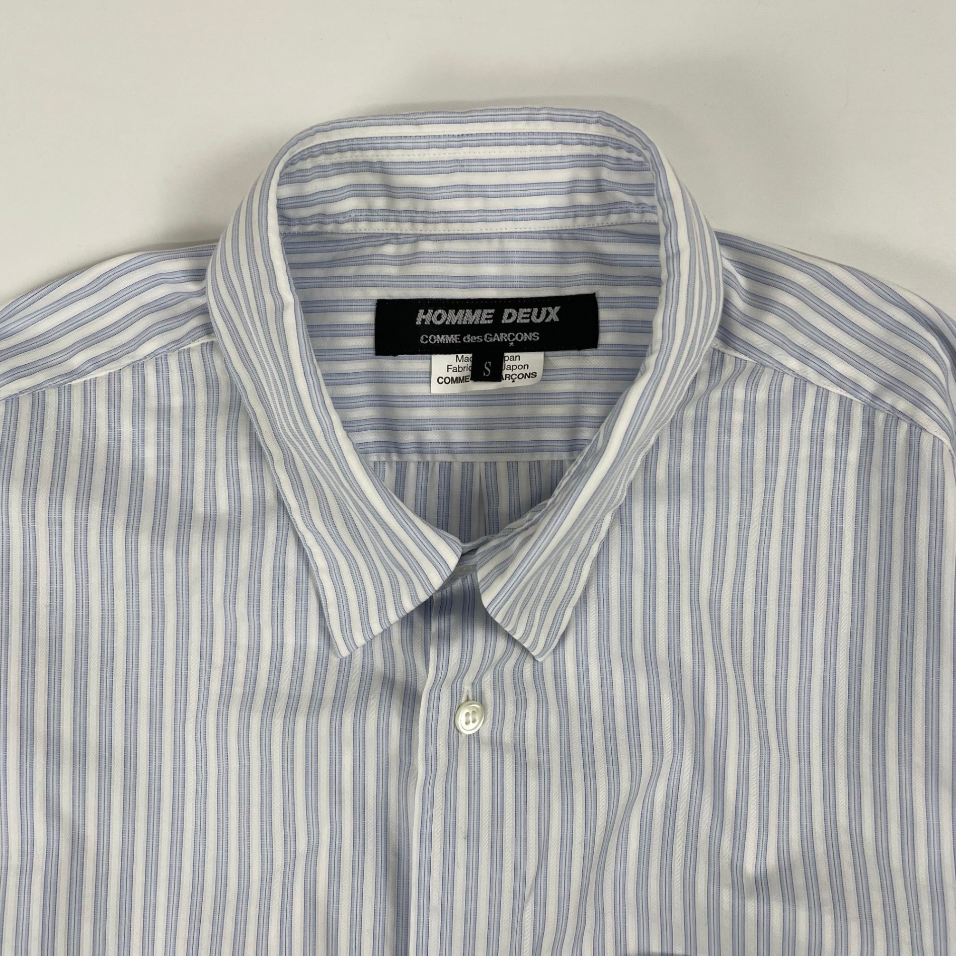COMME des GARCONS HOMME DEUX / ミニマルストライプシャツ 日本製 SIZE:S