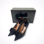GIORGIO ARMANI / デザインヒールパンプス 参考定価：120,000程度 SIZE:37 1/2