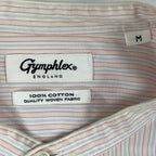 Gymphlex / バンドカラーオーバーシャツ ストライプ 参考定価：14,000+tax SIZE:M