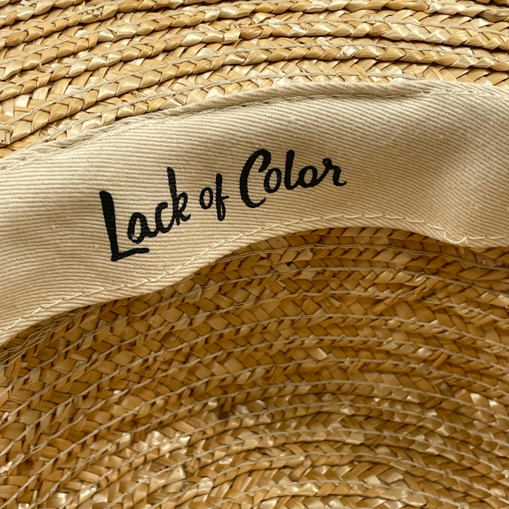 Lack of Color ラックオブカラー / ストローハット カンカン帽 参考定価：24,000程度 SIZE：56cm