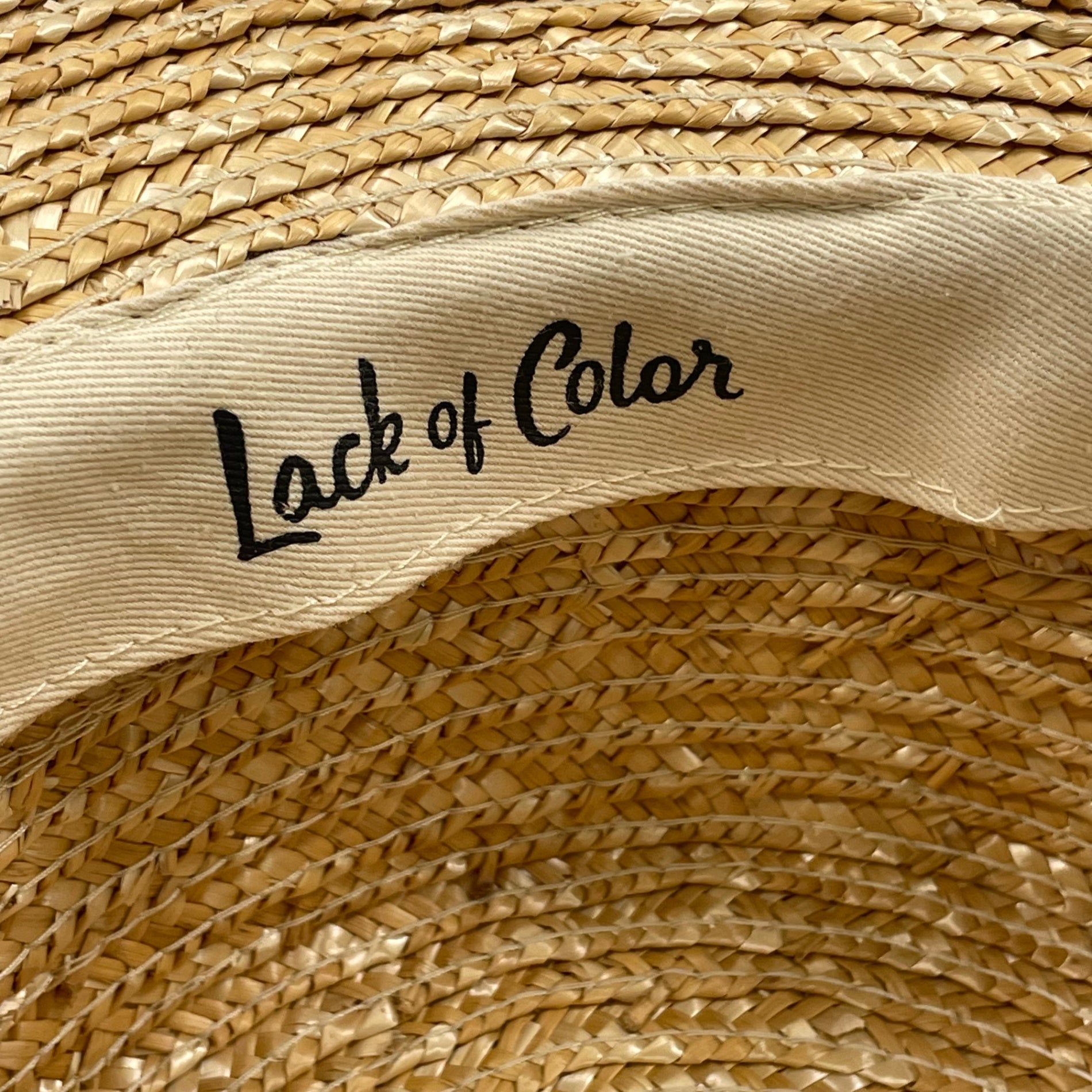 Lack of Color ラックオブカラー / ストローハット カンカン帽 参考定価：24,000程度 SIZE：56cm