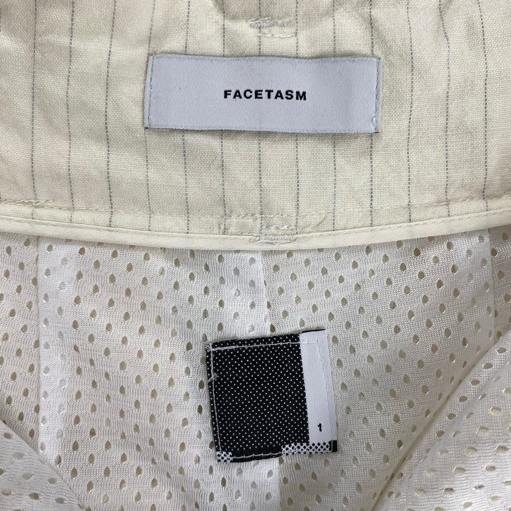 FACETASM ファセッタズム / イレギュラーバーティカルストライプパンツ ホワイト SIZE：1