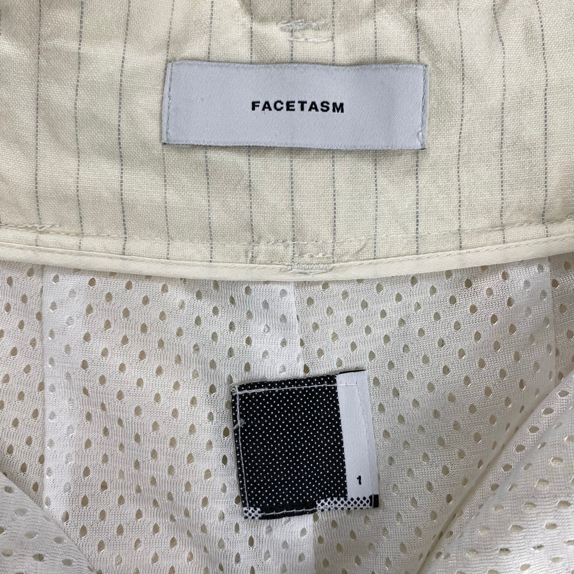FACETASM ファセッタズム / イレギュラーバーティカルストライプパンツ ホワイト SIZE：1