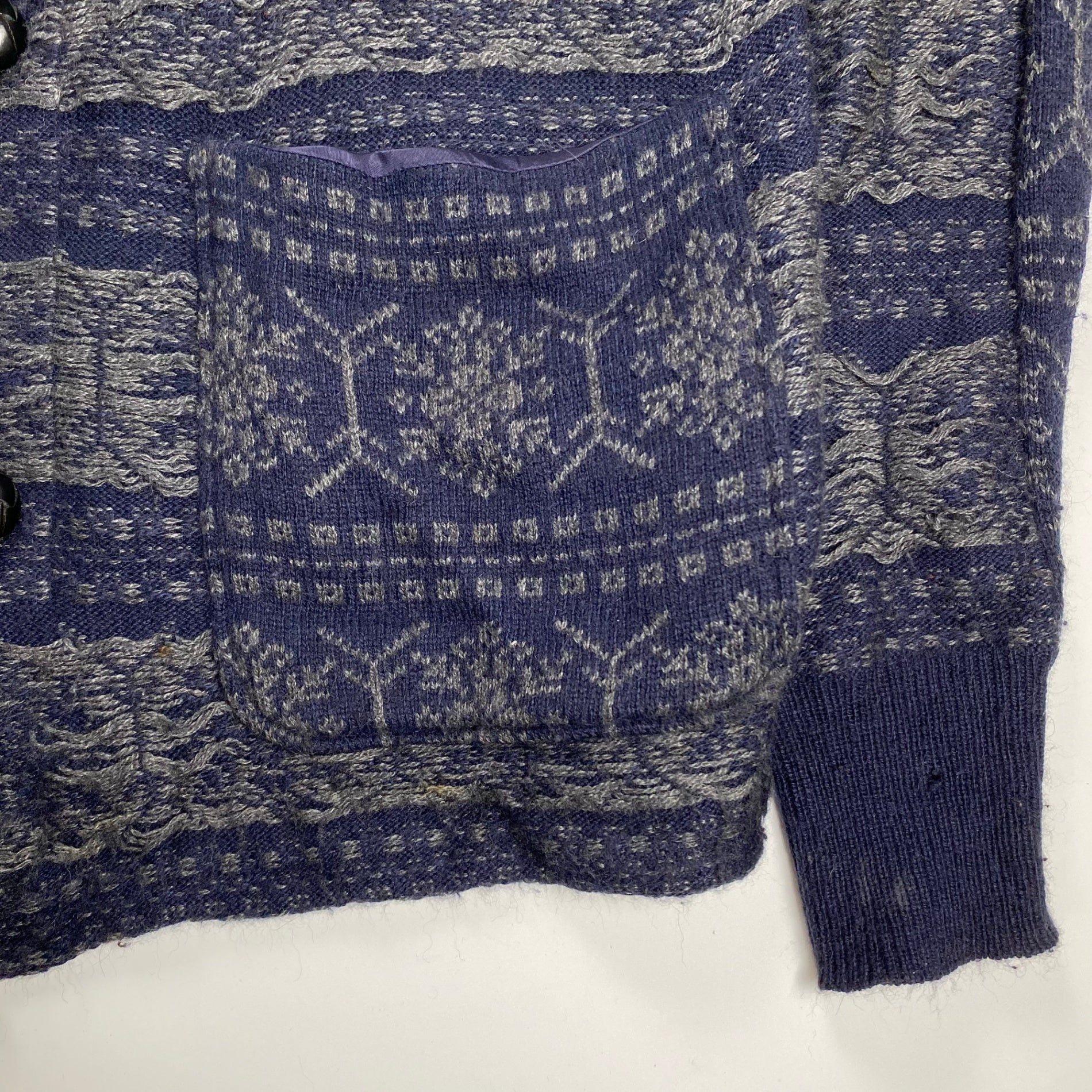 2010年 sacai サカイ / ノルディック カーディガン ニットジャケット 参考定価：45,000程度 SIZE:1