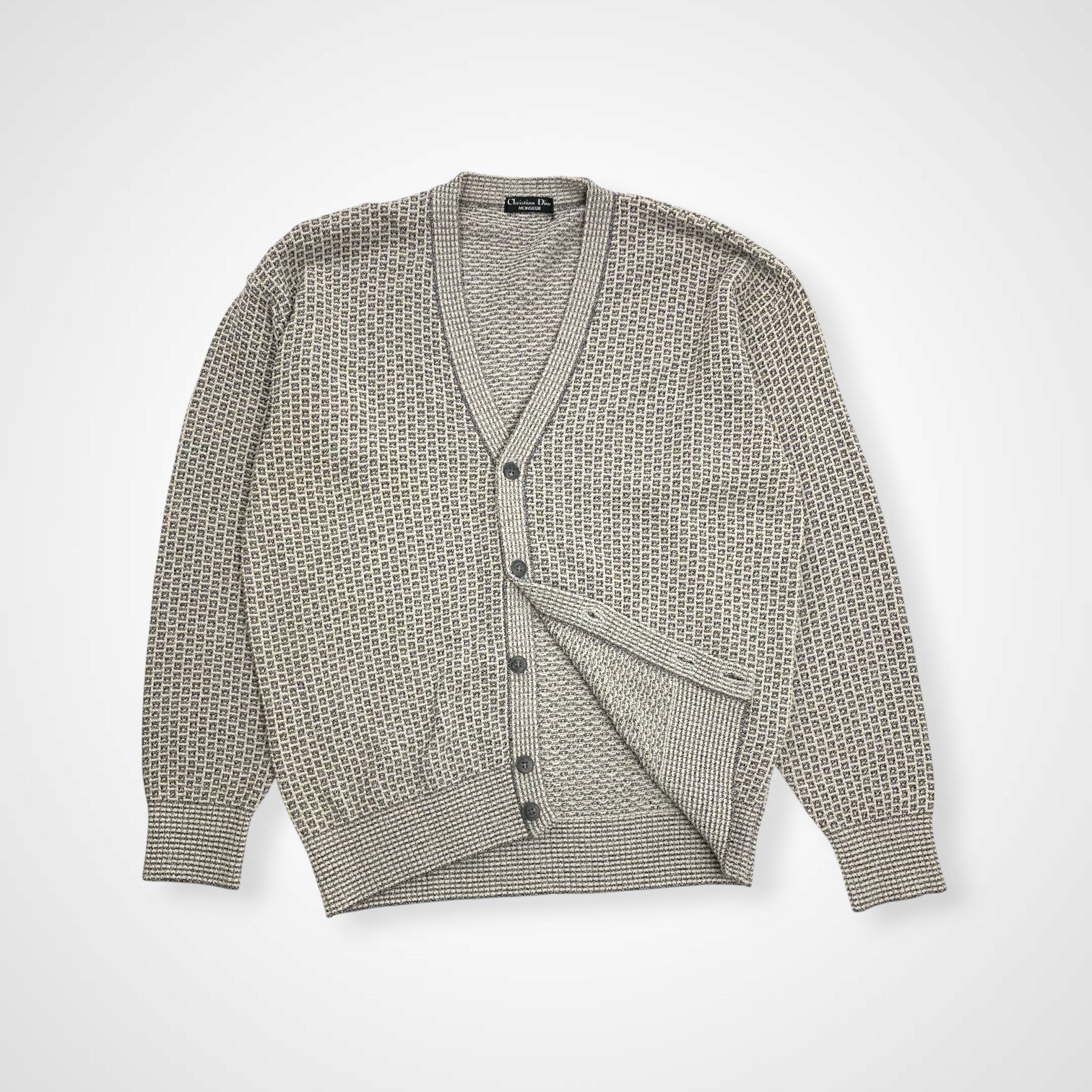 Christian Dior MONSIEUR クリスチャンディオール ムッシュ / ヴィンテージジャガードカーディガン SIZE：L