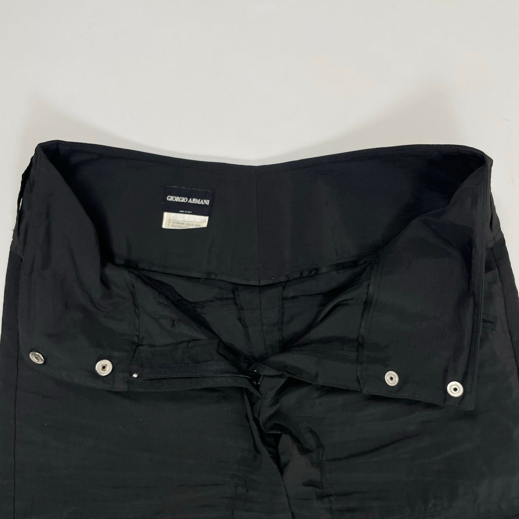 GIORGIO ARMANI / ナイロンタッチ ワイドパンツ イタリア製 SIZE:W77cm