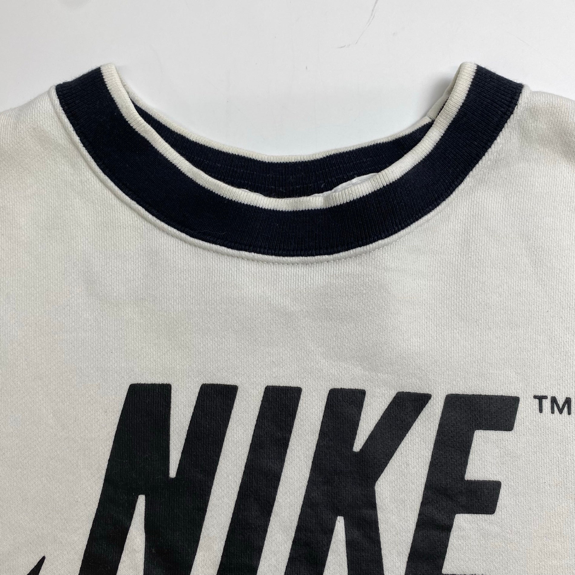 EURO NIKE ユーロ ナイキ / クロップドスウェット 短丈 ロゴ SIZE:L程度