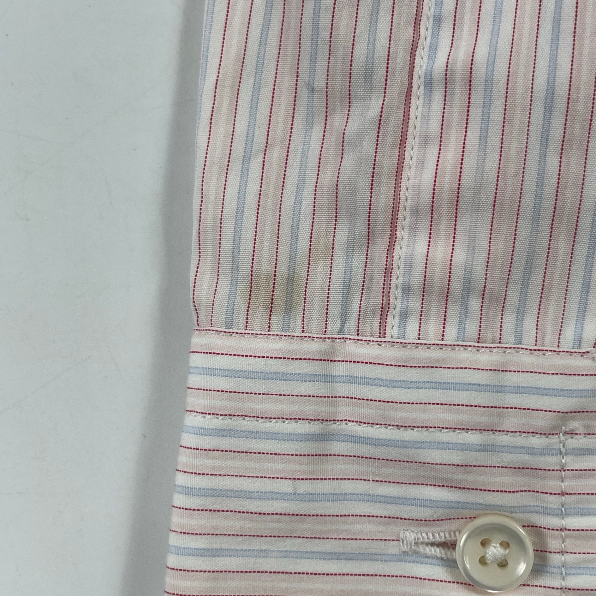 Gymphlex / バンドカラーオーバーシャツ ストライプ 参考定価：14,000+tax SIZE:M
