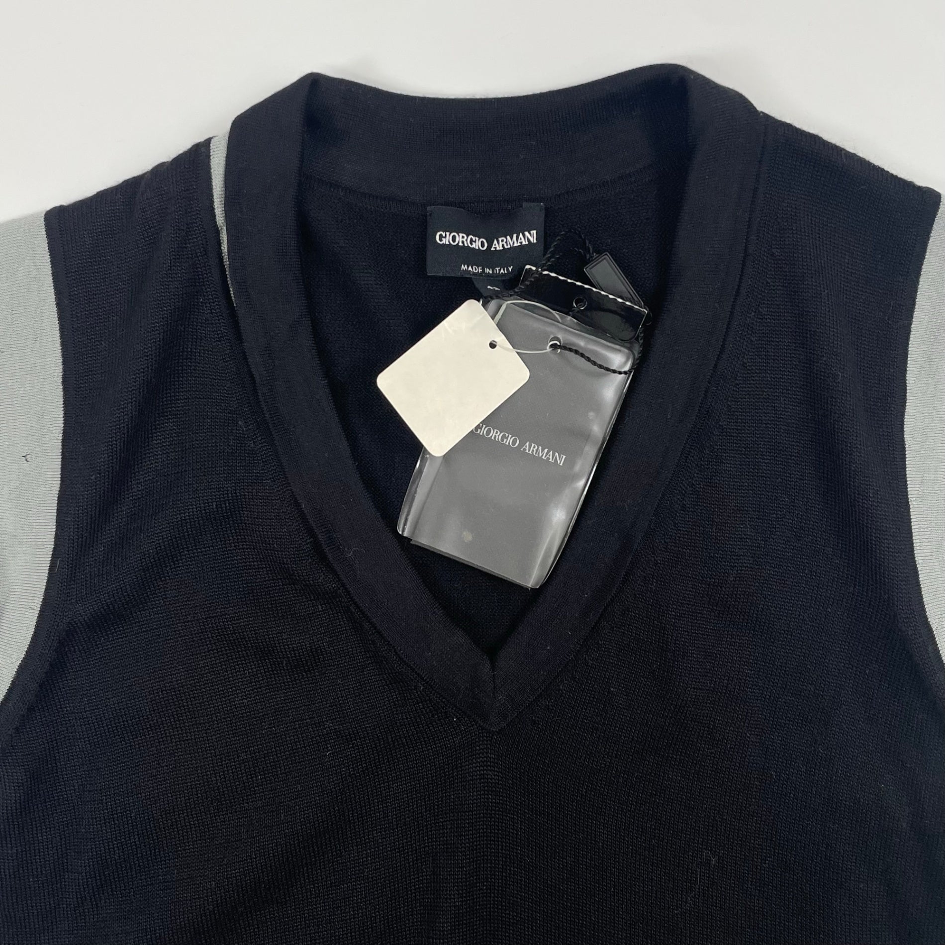 GIORGIO ARMANI ジョルジオ アルマーニ / シルクカシミヤノースリーブニット タグ付 参考定価：150,000程度 SIZE:42