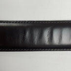 Brooks Brothers ブルックス ブラザーズ / レザーベルト ダークブラウン ゴールドバックル 日本製 美品 全長：105cm
